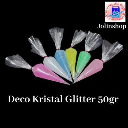 (No Spuit) Deco Cream 50gr Crystal Glue Glitter Gel Bening-1